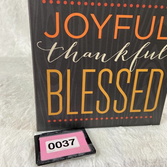 Joyful Thankful Blessed wooden Box Sign Shelf Sitter Plaque Fall Decor - Picture 6 of 6